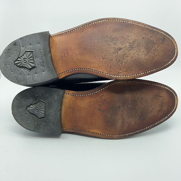 O'Sullivan Men’s Size 10.5 D Black Leather USA Made Long Wingtip Dress Shoes - Picture 6 of 11